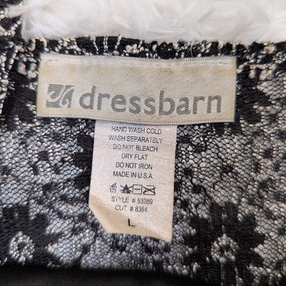 Y2K Whimsygoth Lacy Tank Top Black and White Size Large Dress Barn - Picture 4 of 8